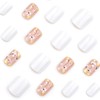 24 Pcs Square Press on Nails Short Fake Nails, GRITOSE