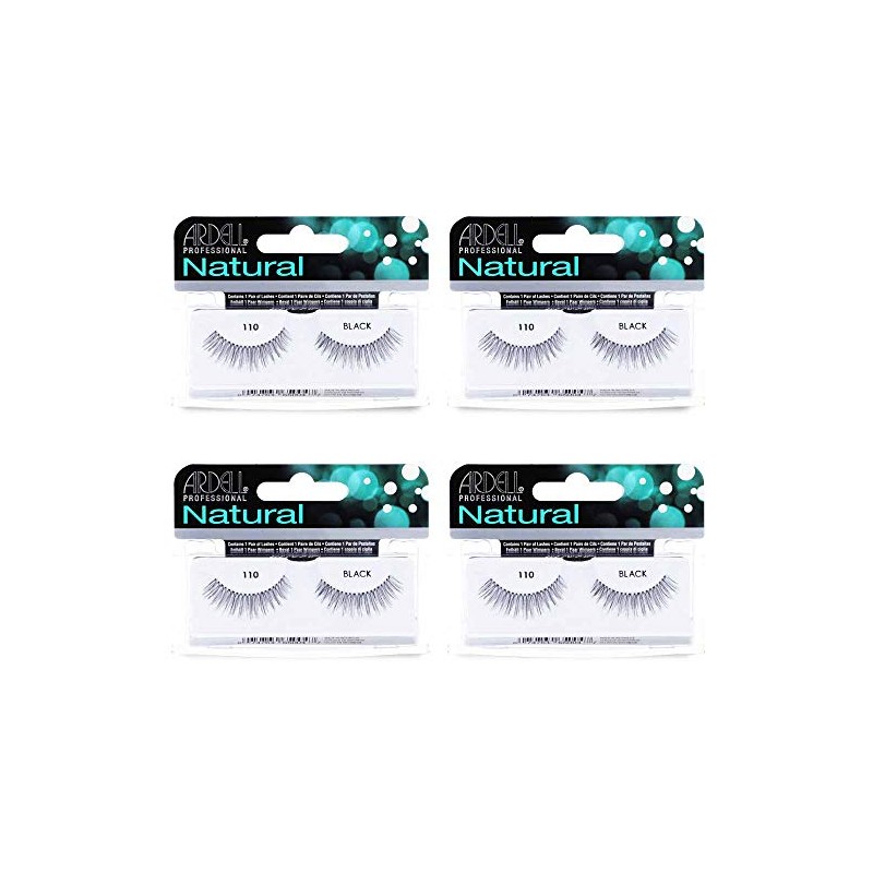 Ardell Natural Lashes False Eyelashes 110 Black (4 pack)