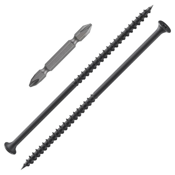Wensilon (1 pounds)#10X5"Black Fastener Drywall Screws-Phillips with coarse Threaded tip,