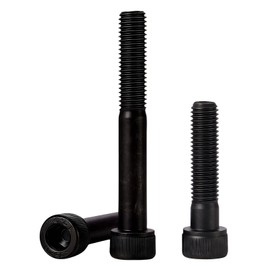 M10-1.5 x 75mm Socket Head Cap Screws, M10x1.5 Bolt, 12.9 Grade Alloy Steel, Allen Socket Drive, Black Oxide Finish,Half Thread, Quantity 6