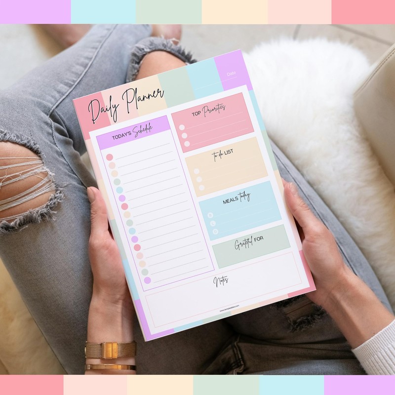 Daily Planner, To Do List Notebook, Productivity Day Planner for