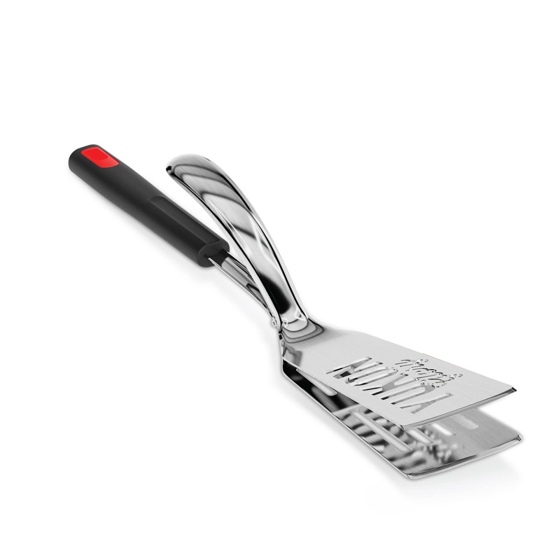 Yukon Glory™ Premium Stainless-Steel, Rubber-Grip Tongs-Spatula, Perfect for Grilling, Cooking,