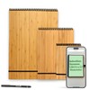 BAMBOOK Notepad - Bamboo Wood Hardcover - A4 - Chequered,
