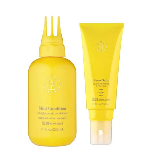 TPH By Taraji Hair And Scalp Treatment Set! Mint Scalp Conditioner Helps Scalp And Hair Replenish, Moisturize and Soften! Sugar Scalp Scrub That Renew, Exfoliate and Cleanses Hair & Scalp!