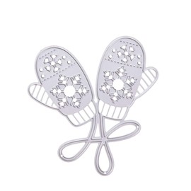 Healifty Cutting Dies Xmas Glove Shape DIY Scrapbook Supplies Metal Die Cuts for Card Making Embossing Paper Christmas Craft Decor
