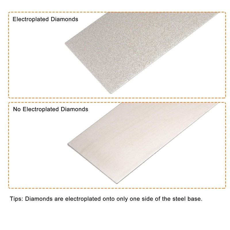 sourcing map Diamond Whetstone Sharpening Stone, 170mm x 75mm 120