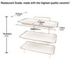 LIUYWYHCF Three-Tier Ceramic Plate Rack - Foldable Gold Plate Rack