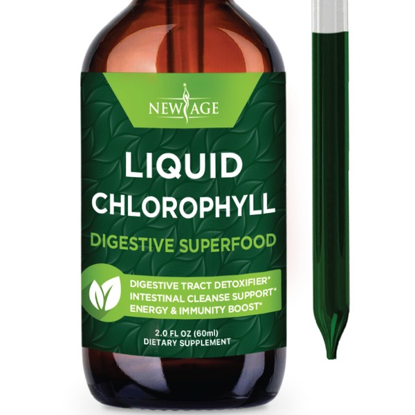 Chlorophyll Liquid Drops - Natural Concentrate – Energy Booster, Digestion and Immune System Supports, Internal Deodorant, Liver Function - (2 Fl Oz (Pack of 1))