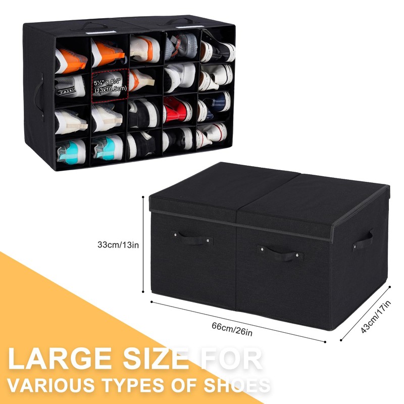 FBBABB Large Shoe Organizer for Closet Fits 20 Pairs, Shoe