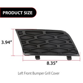 G-PLUS Front Bumper Air Inlet Grill Cover Compatible with Land Rover Range Rover L322 4.4L V8 (non-Supercharged) 2006-2009,Not Fit for Range Rover Sport models Left Driver
