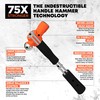 Groz 34541 14" Indestructible Ball Pein Hammer, 32 oz