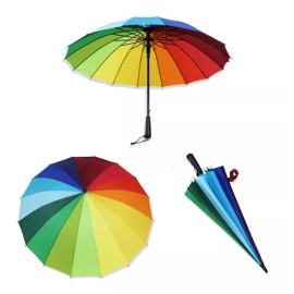 EGTMA Paraguas Arcoiris Proud Reforzado Grande De 95cm 450g