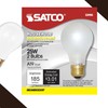 Satco S3950 A19 Incandescent Bulb, 25W, 130V, Frosted Finish, 180