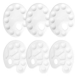 6 Pcs Paint Palette, Paint Pallets for Children, Watercolour Palette, Paint Mixing Palette, Paint Palette Tray