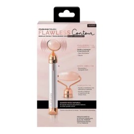 Flawless Contour Rodillo Facial De Cuarzo Rosa Con Vibración