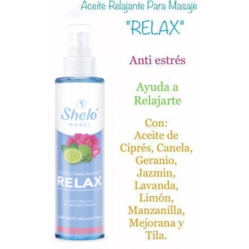 Sheló Nabel Aceite Para Masaje Dehierbas+aceite Relax+aceitesplash Shelo