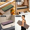 WUWAN TPE Yoga Mat Foldable 8mm Thick Light Non-Slip for