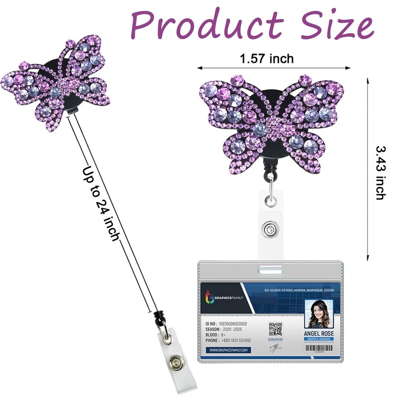 Retractable Badge Holders with Fun Designs - Adjustable ID Card