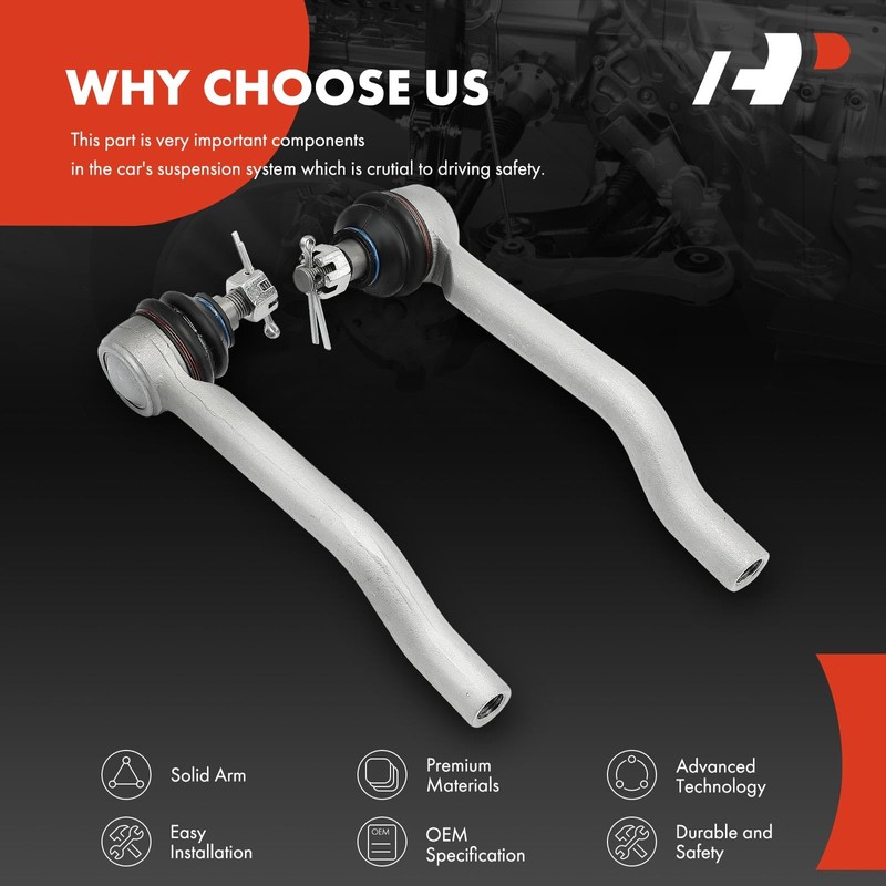 A-Premium 2 x Front Outer Tie Rod Ends, Compatible with