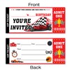 VAHATAN Car Racing Birthday Party Invitations 20 Pack Red Car