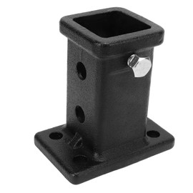 Trailer Receiver Tube, Black Moulded Steel 2in Opening Bolt On Receiver Tube Trailer Hitch Receiver Adapter Universal Hitch Accessories Replacement for Pickup Trucks