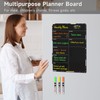 CUHIOY Weekly Meal Planner Blackboard for Fridge, 42x30 cm Magnetic