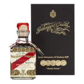 Giusti Giuseppe 5 Gold Medals "Banda Rossa" Cubica - Balsamic Vinegar of Modena Italy (8.45 fl oz / 250ml)