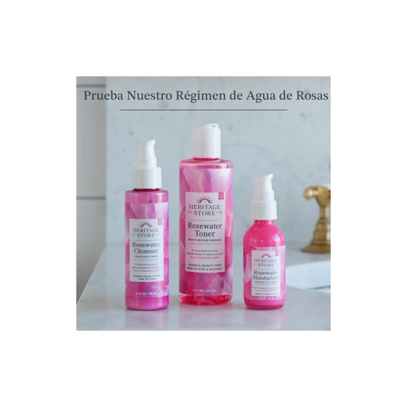 Heritage Store Rosewater & Glycerin, 8 Ounce