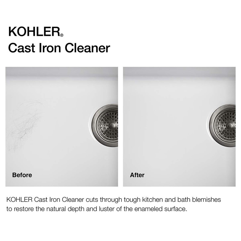 KOHLER K-23725-NA Cast Iron Cleaner, For Kitchen and Bathroom, 8