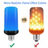 Bitrue LED Flame Light Bulbs, 4 Modes Blue Flame Effect