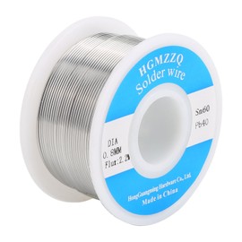 HGMZZQ 60/40 Tin Lead Solder Wire with Rosin for Electrical Soldering 0.031 inch-0.22lbs(0.8mm-100g)