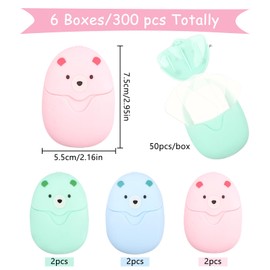 300pcs Soap Sheets, Mini Soap Sheets for On the Go Disposable Paper Soap