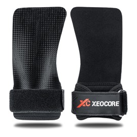 XeoCore Pro Chalkless Hand Grips, Cross Fit Grips, Pull Up Grips, Weightlifting Grips, Gymnastics Grips. Protects Against Tears & Blisters. Premium Enhanced Grip - Comfortable Wrist Support (L)