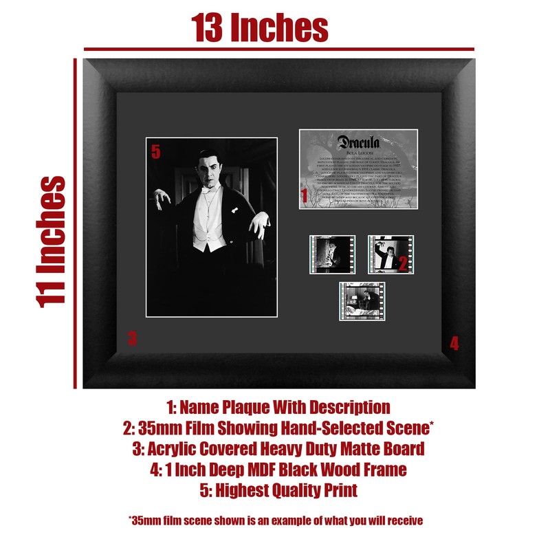 FILMCELLS Dracula (Bela Lugosi - 1931) Universal Monsters Framed Wall