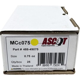 Ascot MC Style Coated Lead Clip-On Wheel Weight (25 Weights Per Box) (.75oz)