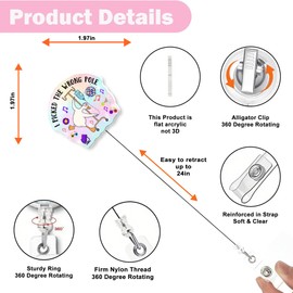 AZGUAMI Funny Nurse Badge Reel – Retractable Cute ID Badge Holder with Alligator Clip for RN, CNA, RT, Healthcare Worker – I Picked The Wrong Pole Appreciation Gift – Nurse Week Accessory