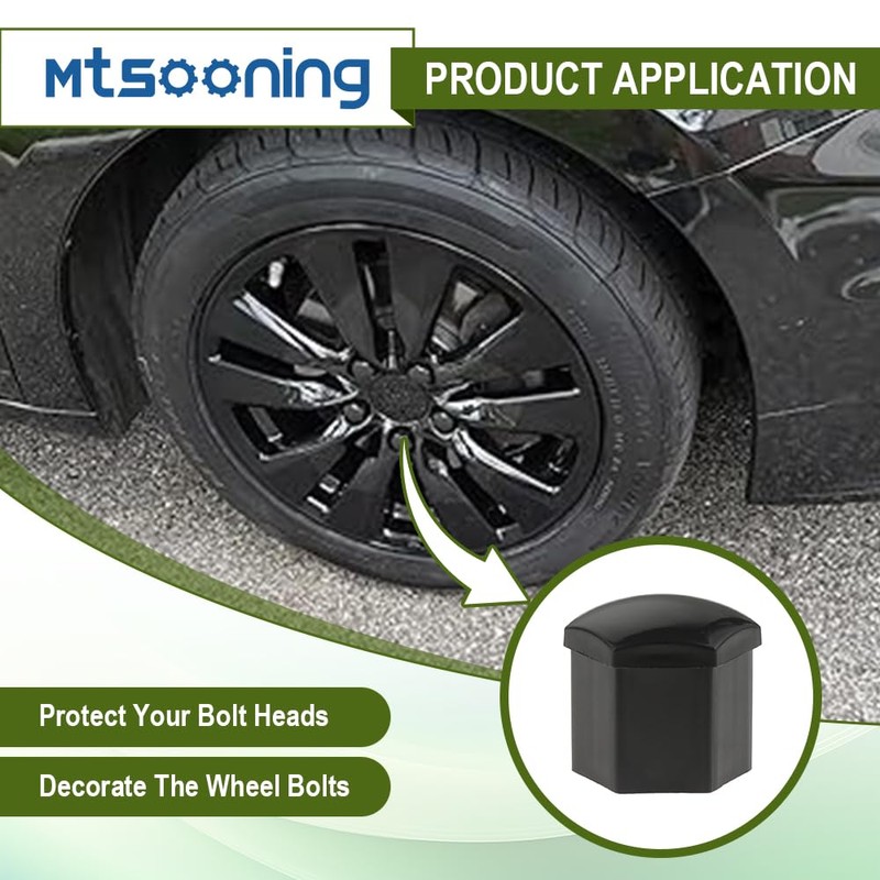 Mtsooning 20PCS Wheel Lug Nut Cover, 17mm/0.67" Flexible Lug Bolt