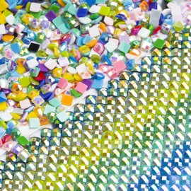 Forever Young AB Diamond Painting Square Stones Diamond Painting Accessories Diamond Decoration 20000 Pieces 20 Colors Diamond Replacement Glitter Beads for Nails Gemstones Craft Ornaments 100pcs