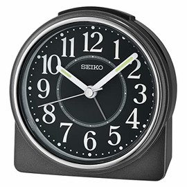 Seiko Marui Bedroom Alarm Clock, Metallic Black