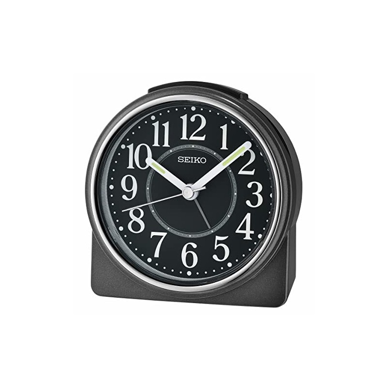 Seiko Marui Bedroom Alarm Clock, Metallic Black