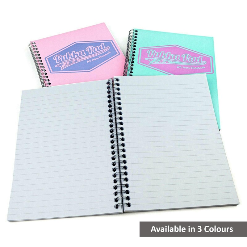 Pukka Pad Pastel A5 Wirebound Jotta Notebook Ruled 80gsm –