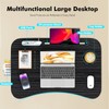 Lap Desk for Bed Adjustable Height, Foldable Bed Table with