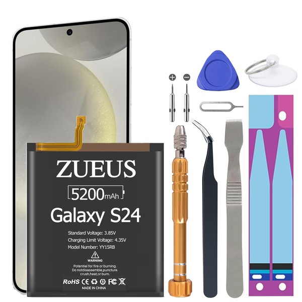 Galaxy S24 Battery, (2024 Upgraded ) 5200mAh EB-BS921ABY Li-Polymer Battery