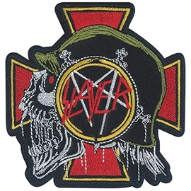 C&D Visionary Slayer Skull Profile Patch, Red, Black, Yellow