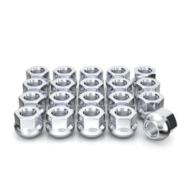 White Knight M12x1.5 Lug Nuts for Select Honda and Acura, Factory Style Chrome Open End Radius Seat – WN14407-20AM (20 Pack)