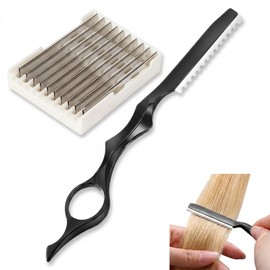 IUSOT Hair Styling Razor with 10 Replacement Blades - Black