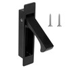 Funnytek Stainless Steel Pocket Door Pull Handle Matte Black Recessed