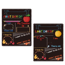 SHINEOFI 1PCS First Day of School Chalkboard Double Sided Sign Back to School Board 1st Photo Prop for Kids Preschool Kindergarten