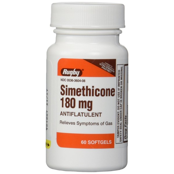 Simethicone 180mg Softgels Anti-Gas Generic for Phazyme Ultra Strength 6 PACK of 60 Softgels, Total 360 Softgels.