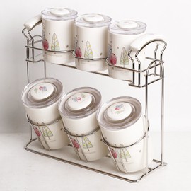 Golden Bell Ice Cream Condiment Container 2 Tier 6P / 골든벨 아이스크림 양념통 2단 6P